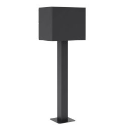 OSLO-2 postkasse med 2 enheder - SORT - med stander