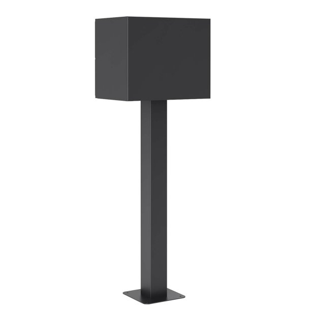 OSLO-2 postkasse med 2 enheder - SORT - med stander