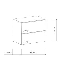 OSLO-2 postkasse med 2 enheder - SORT