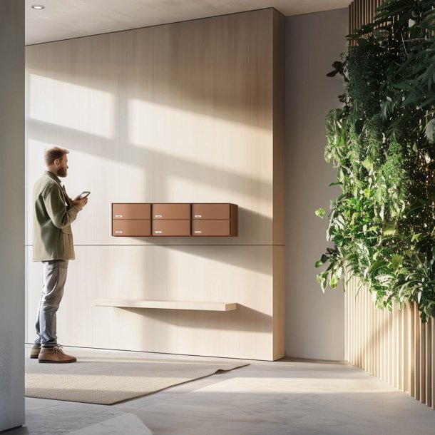 OSLO-2 postkasse med 2 enheder - SORT