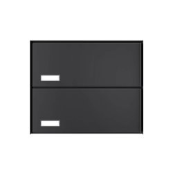 OSLO-2 postkasse med 2 enheder - SORT