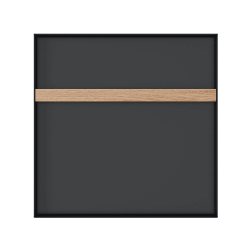 Oxford postkasse med tr hndtag - Moderne design - Antracit