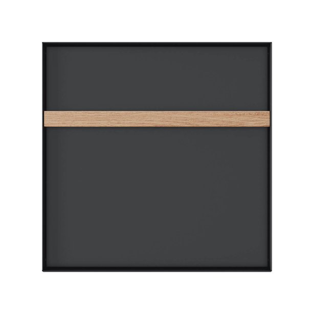 Oxford postkasse med tr hndtag - Moderne design - Antracit