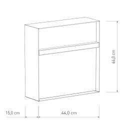Oxford postkasse med tr hndtag - Moderne design - Antracit