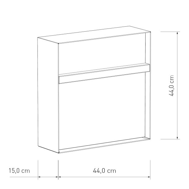 Oxford postkasse med tr hndtag - Moderne design - Antracit