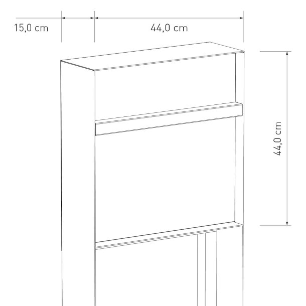 Oxford postkasse med tr hndtag - Inkl. stander - Moderne design - Antracit