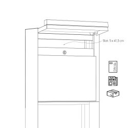 Oxford postkasse med tr hndtag - Inkl. stander - Moderne design - Antracit