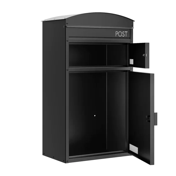 Sort TYR Pakkepostkasse til vg, aflst rum til Breve.