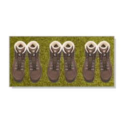 Perfetto - designer drmtte med rustfristl skobakke fra KEILBACH