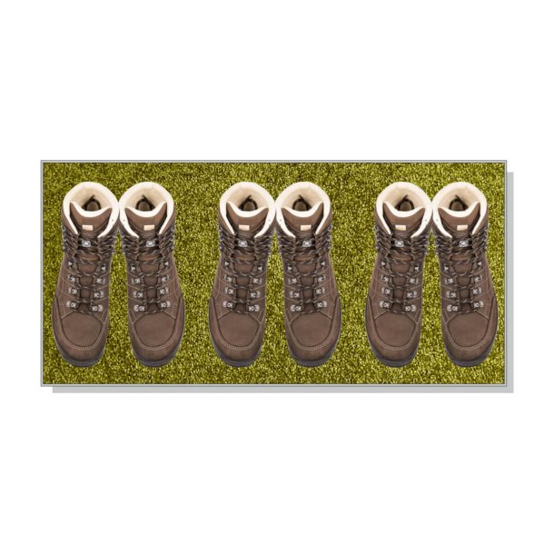 Perfetto - designer drmtte med rustfristl skobakke fra KEILBACH