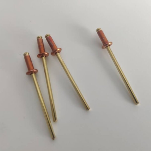 Kobber popnitter 3,2 x 8,0 mm.