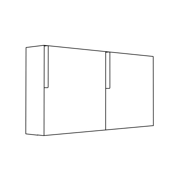 Sort Kvadratisk Designpostkasse med Laminat front - Porto