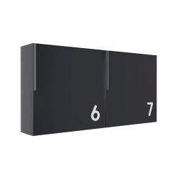 Antracit Kvadratisk Designpostkasse - Porto