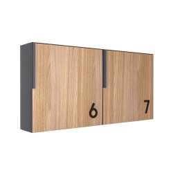 Antracit Kvadratisk Designpostkasse med Laminat front - Porto