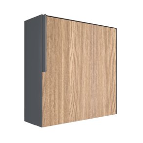 Antracit Kvadratisk Designpostkasse med Laminat front - Porto