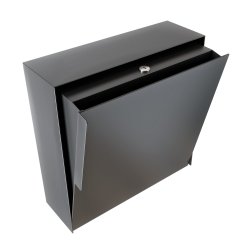 Antracit Kvadratisk Designpostkasse - Porto
