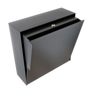 Antracit Kvadratisk Designpostkasse - Porto