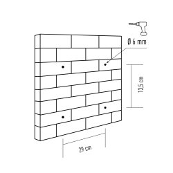 Sort Kvadratisk Designpostkasse med Laminat front - Porto