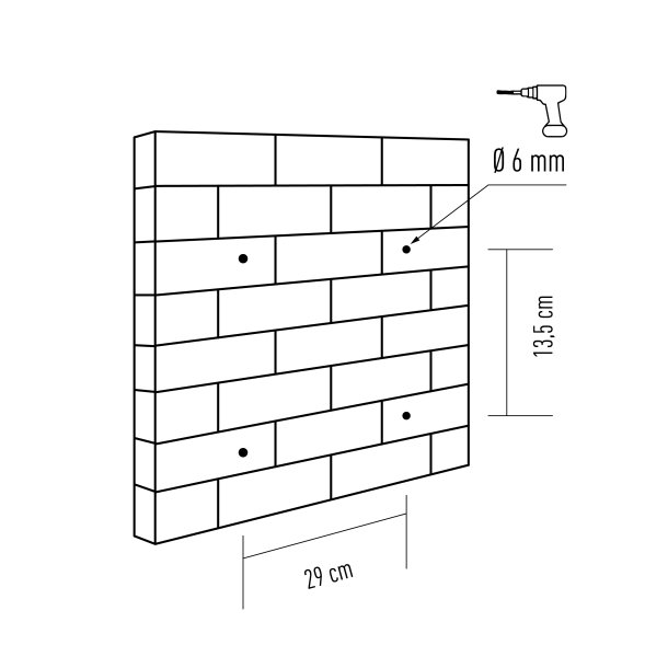 Sort Kvadratisk Designpostkasse med Laminat front - Porto