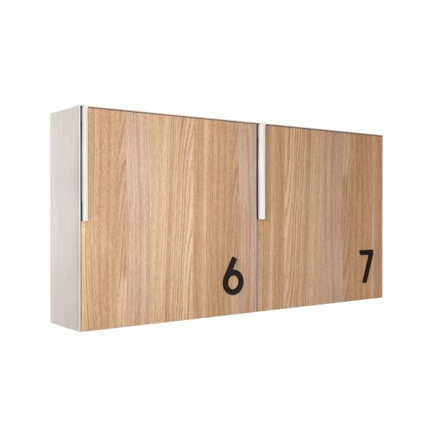 Rustfrit Stl Kvadratisk Designpostkasse med Laminat front - Porto