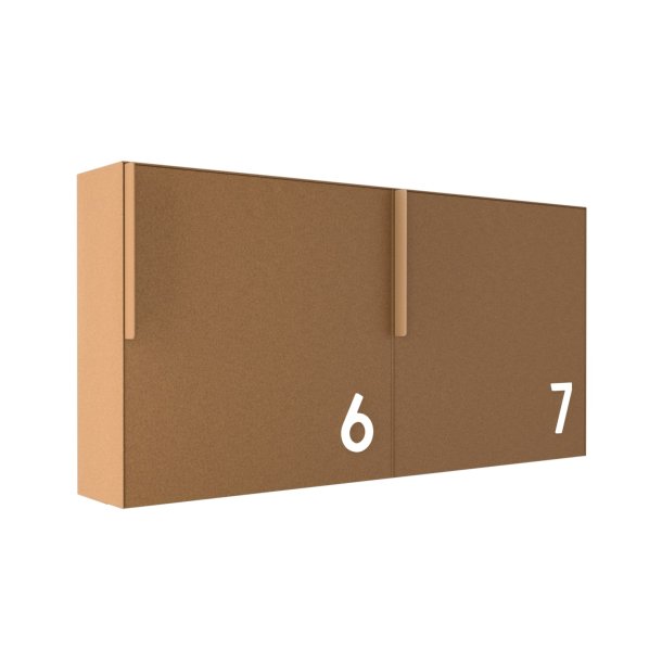 Rust Kvadratisk Designpostkasse - Porto