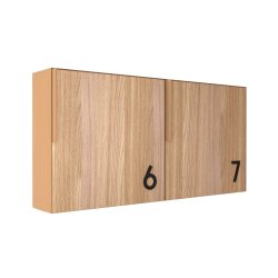 Rust Kvadratisk Designpostkasse med Laminat front - Porto