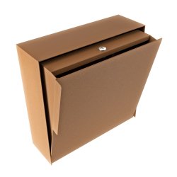 Rust Kvadratisk Designpostkasse - Porto