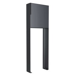 Antracit Design Postkasse med Stander - Porto