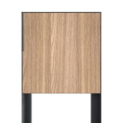 Antracit Design Postkasse med Laminat front - Inkl. Stander - Porto