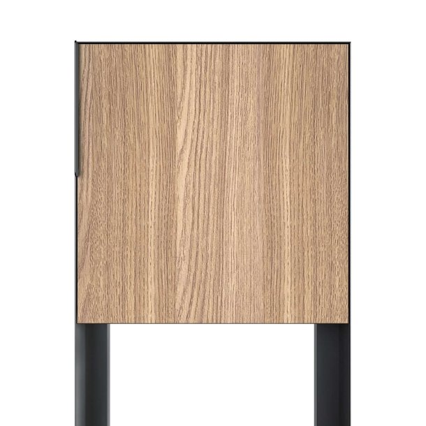 Antracit Design Postkasse med Laminat front - Inkl. Stander - Porto