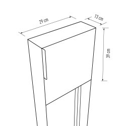 Rust Design Postkasse med Laminat front - Inkl. Stander - Porto