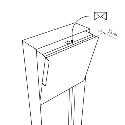 Rust Design Postkasse med Laminat front - Inkl. Stander - Porto