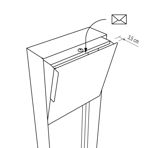 Rust Design Postkasse med Laminat front - Inkl. Stander - Porto