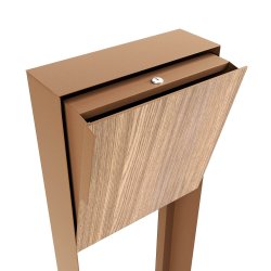 Rust Design Postkasse med Laminat front - Inkl. Stander - Porto