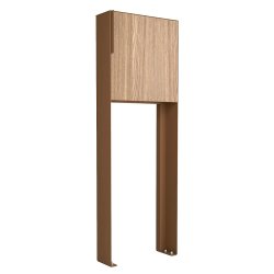 Rust Design Postkasse med Laminat front - Inkl. Stander - Porto