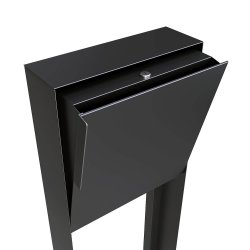 Sort Design Postkasse med Stander - Porto
