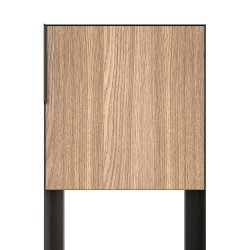 Sort Design Postkasse med Laminat front - Inkl. Stander - Porto