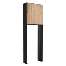 Sort Design Postkasse med Laminat front - Inkl. Stander - Porto