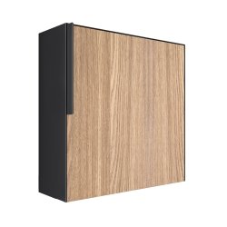 Sort Kvadratisk Designpostkasse med Laminat front - Porto