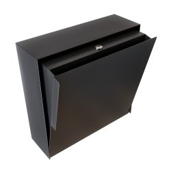 Sort Kvadratisk Designpostkasse - Porto