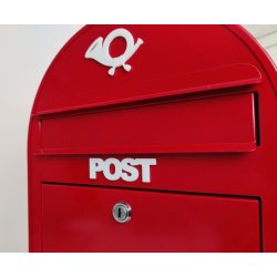 Klassisk Posthorn samt teksten POST til din postkasse