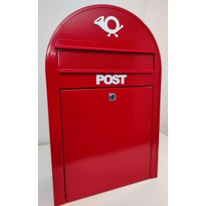 Klassisk Posthorn samt teksten POST til din postkasse