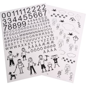 SORTE Postkassestickers - selvklbende