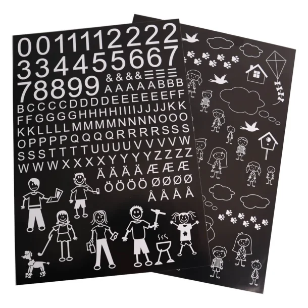 MEFA Pearl postkasse-st i sort Incl. stander og Hvide stickers