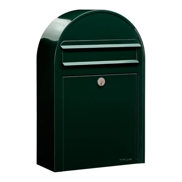 SORT GR�N BobiClassic-S postkasse - RAL 6064 - med Dansk 6 stift l�s