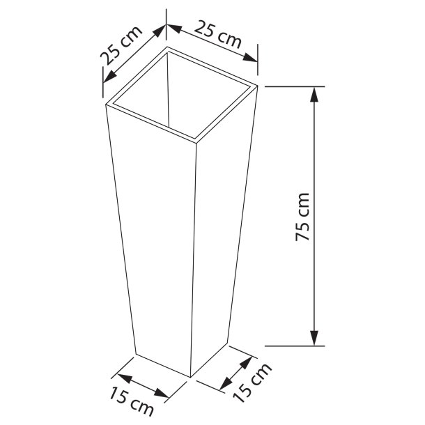 Skinny Vase Antracit