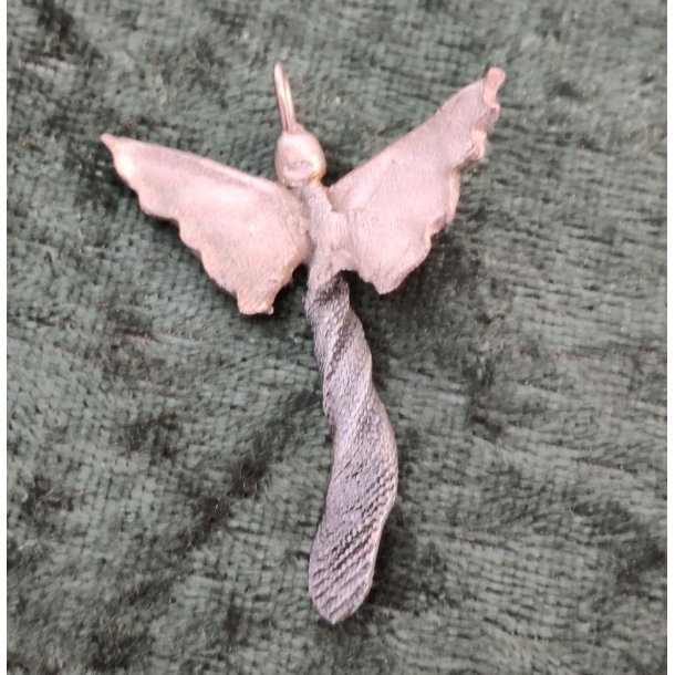 Skytsengel af Guldbronze og Jernbronze med Zirkonia sten,  Incl. forgyldt panserkde p 455 mm.