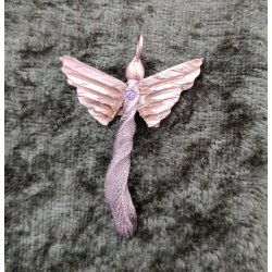 Skytsengel af Guldbronze og Jernbronze med Zirkonia sten,  Incl. forgyldt panserkde p 455 mm.