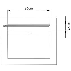 Indbygnings postkasse Sora "Exclusive" - Med 6 Stift ls - SORT lakering