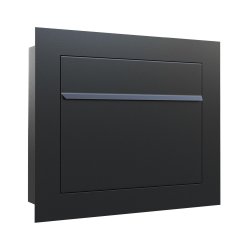 Indbygningspostkasse SORA - SORT lakering